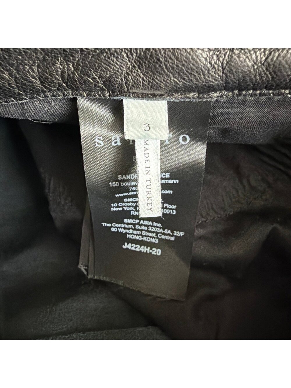 Sandro black leather skirt size 3 - Picture 5 of 6